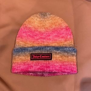 NWOT Juicy Couture Multicolor Tiedye Ribbed Beanie
